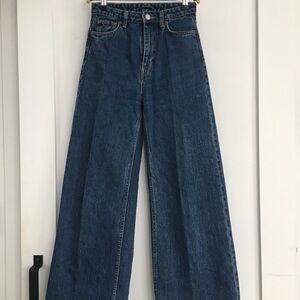 Weekday Dark Blue Wide-Leg Jeans